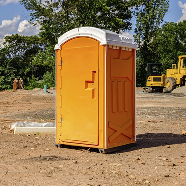 how often are the porta potties cleaned and serviced during a rental period in Trilby